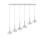 NLK04939 Paris 6 Light Linear Pendant Polished Chrome Crystal