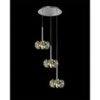 NLK04949 Paris 3 Light Round Pendant Polished Chrome Crystal