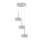 NLK04949 Paris 3 Light Round Pendant Polished Chrome Crystal