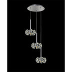 NLK04949 Paris 3 Light Round Pendant Polished Chrome Crystal