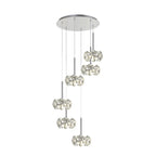 NLK04959 Paris 6 Light Round Pendant Polished Chrome Crystal