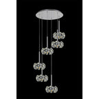 NLK04959 Paris 6 Light Round Pendant Polished Chrome Crystal