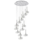 NLK04969 Paris 13 Light Round Pendant Polished Chrome Crystal
