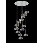 NLK04969 Paris 13 Light Round Pendant Polished Chrome Crystal