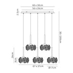 NLK04979 Paris 8 Light Pendant Polished Chrome Crystal