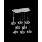 NLK04979 Paris 8 Light Pendant Polished Chrome Crystal