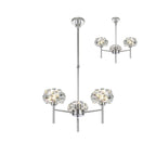 NLK04989 Paris  3 Light Pendant/Ceiling Light Polished Chrome Crystal