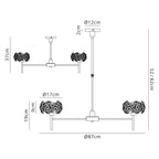 NLK05009 Paris 8 Light Pendant/Ceiling Light Polished Chrome Crystal
