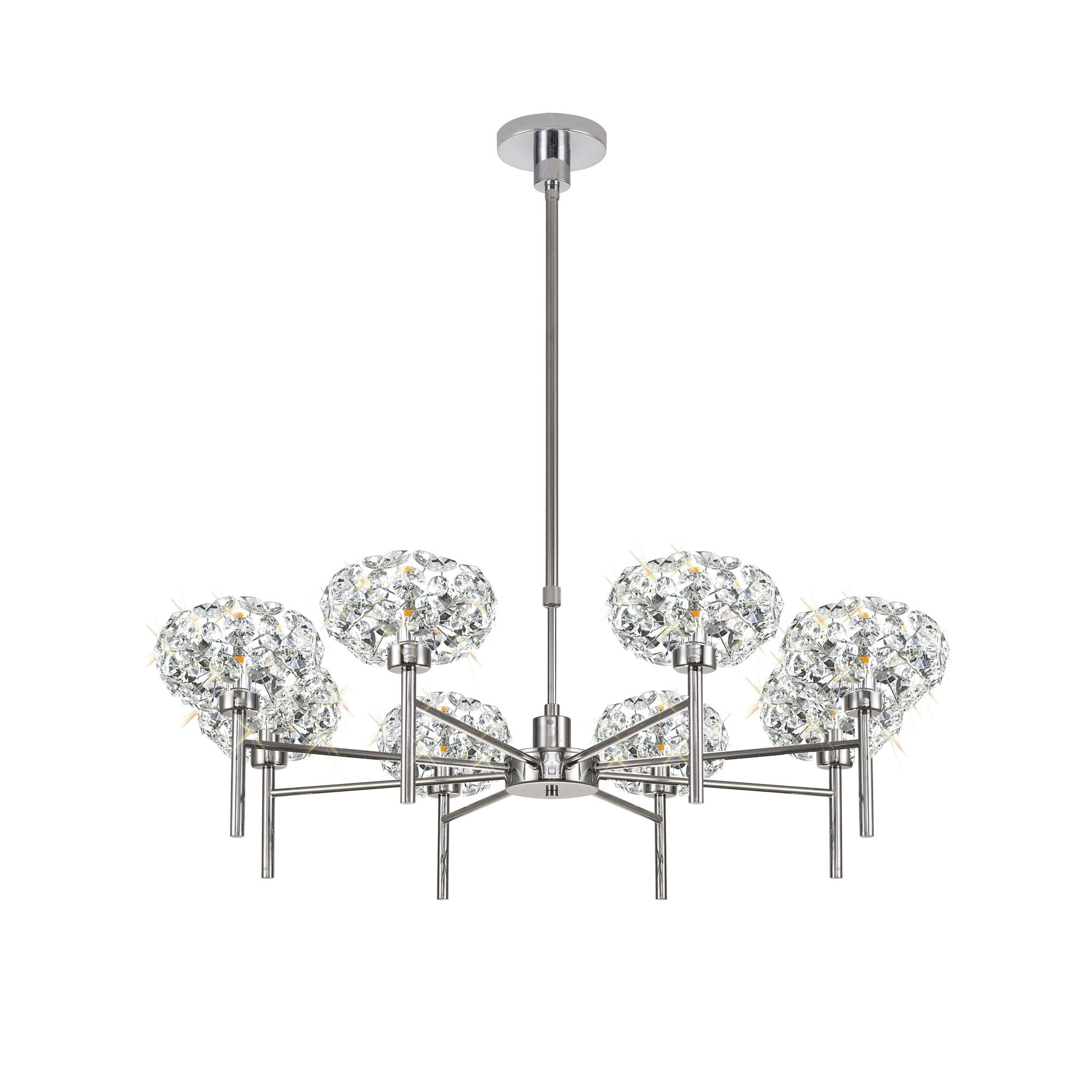 NLK05009 Paris 8 Light Pendant/Ceiling Light Polished Chrome Crystal