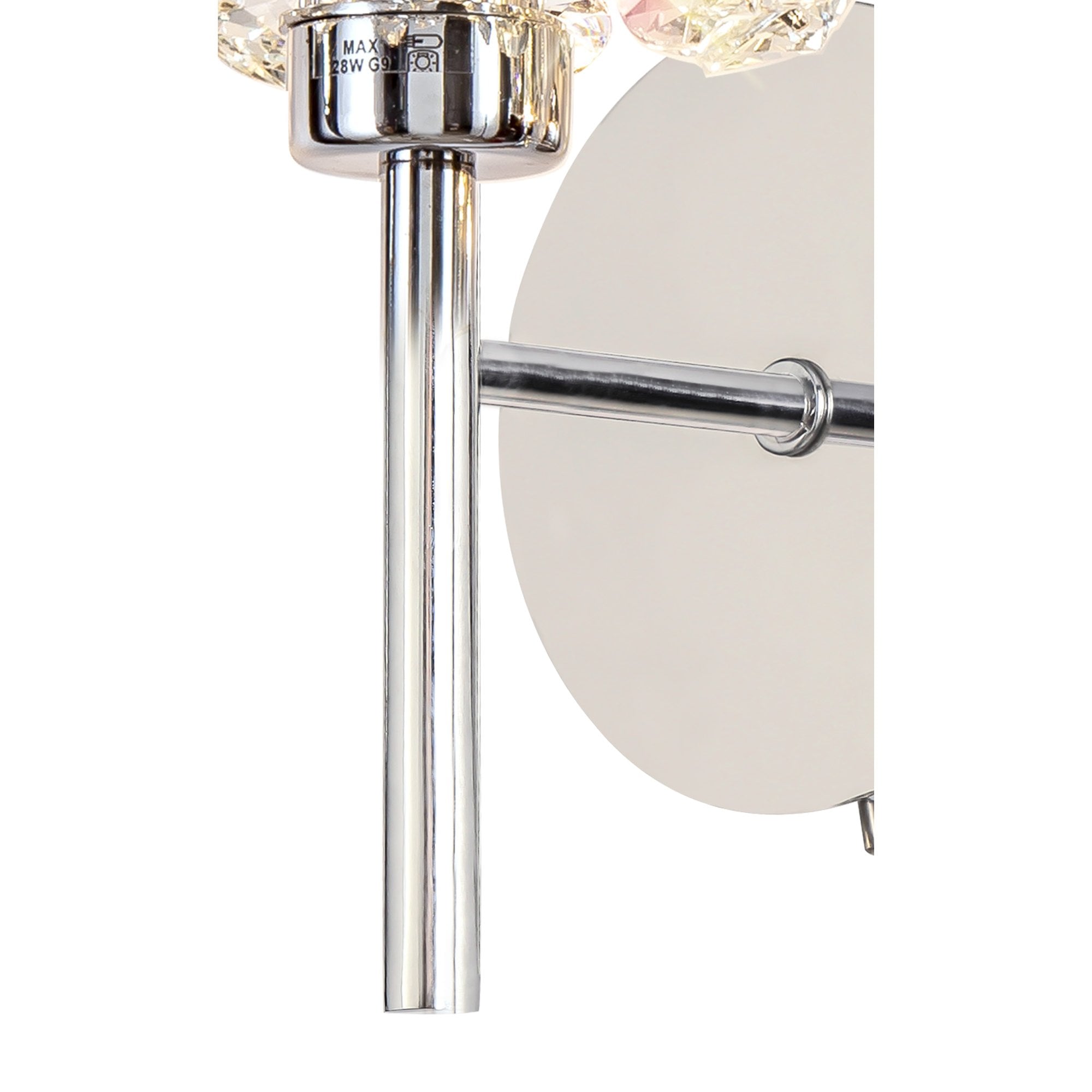 NLK05019 Paris 1 Light Wall Light Polished Chrome Crystal