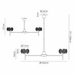 NLK05039 Paris 12 Light Pendant/Ceiling Light Polished Chrome Crystal