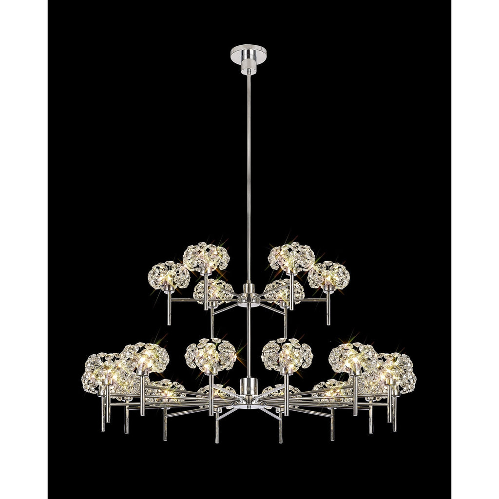 NLK05049 Paris  20 Light Chandelier Polished Chrome Crystal