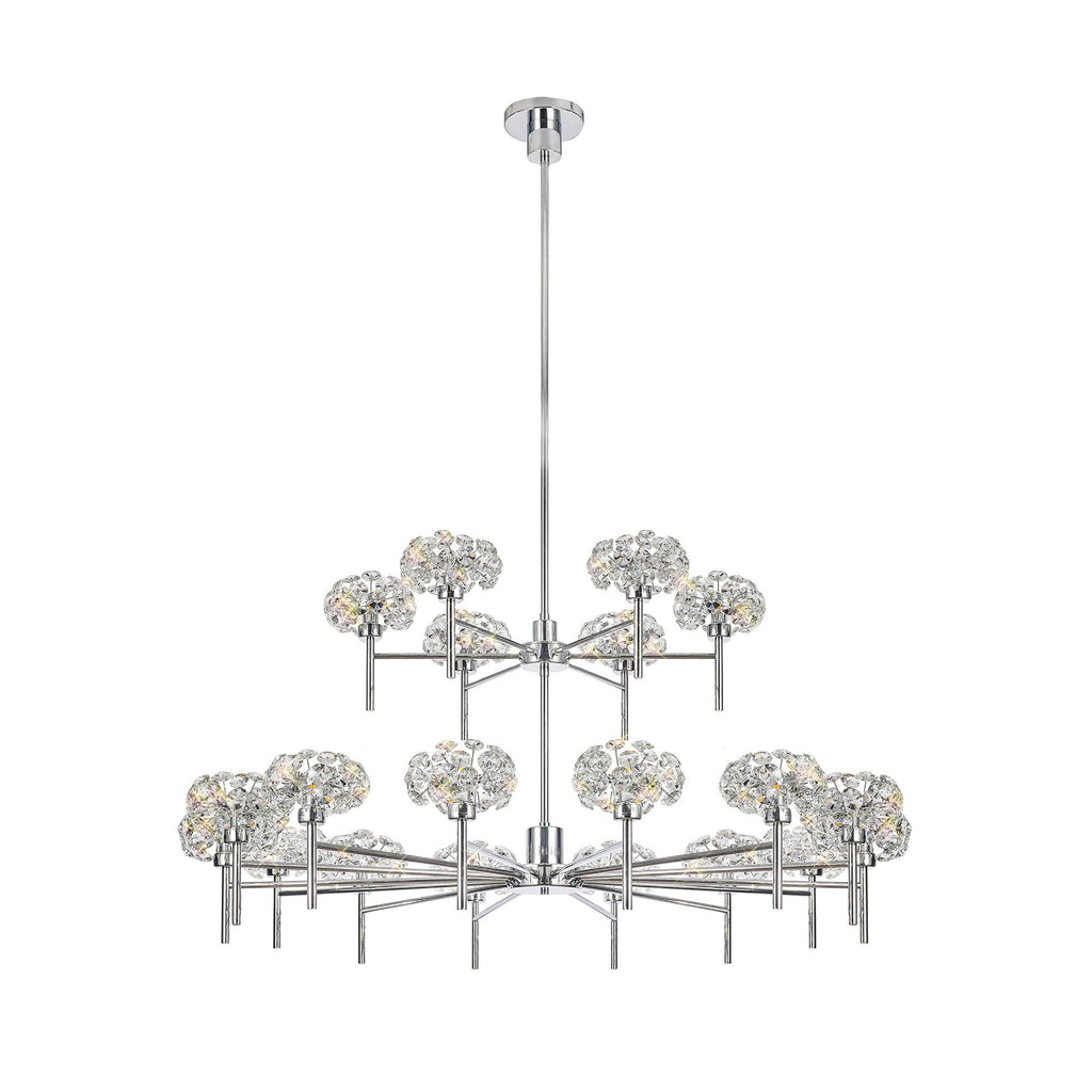 NLK05049 Paris  20 Light Chandelier Polished Chrome Crystal