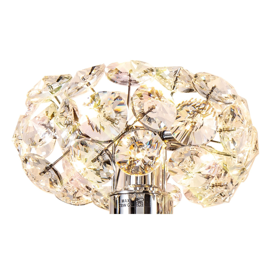 NLK05059 Paris 2 Light Wall Light Polished Chrome Crystal