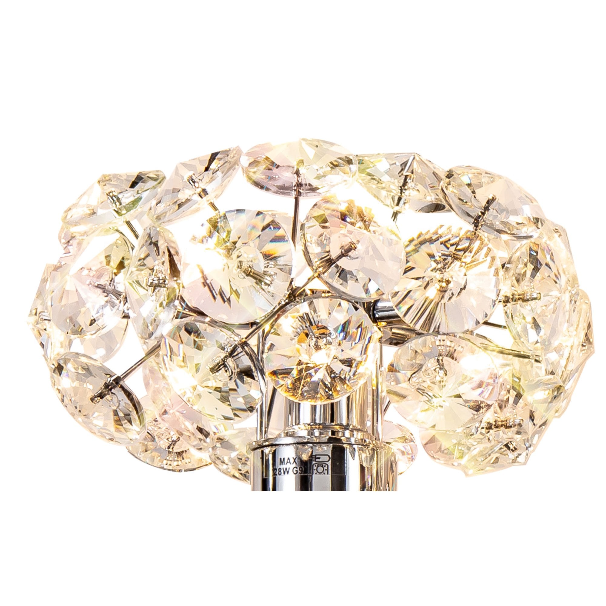 NLK05059 Paris 2 Light Wall Light Polished Chrome Crystal