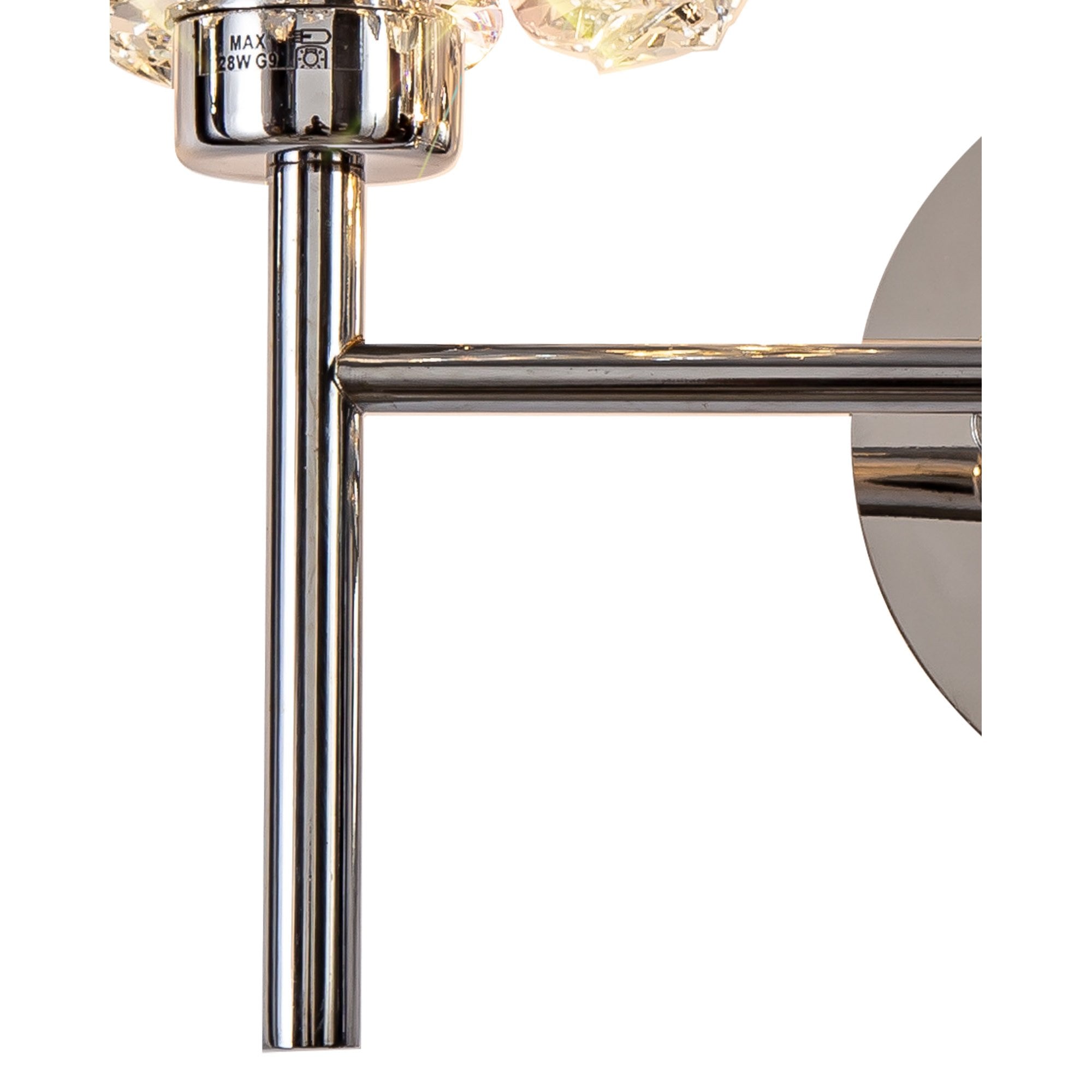 NLK05059 Paris 2 Light Wall Light Polished Chrome Crystal