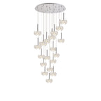 NLK05069 Paris 19 Light Round Pendant Polished Chrome Crystal