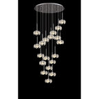 NLK05069 Paris 19 Light Round Pendant Polished Chrome Crystal