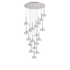 NLK05069 Paris 19 Light Round Pendant Polished Chrome Crystal