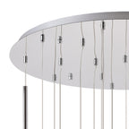 NLK05069 Paris 19 Light Round Pendant Polished Chrome Crystal