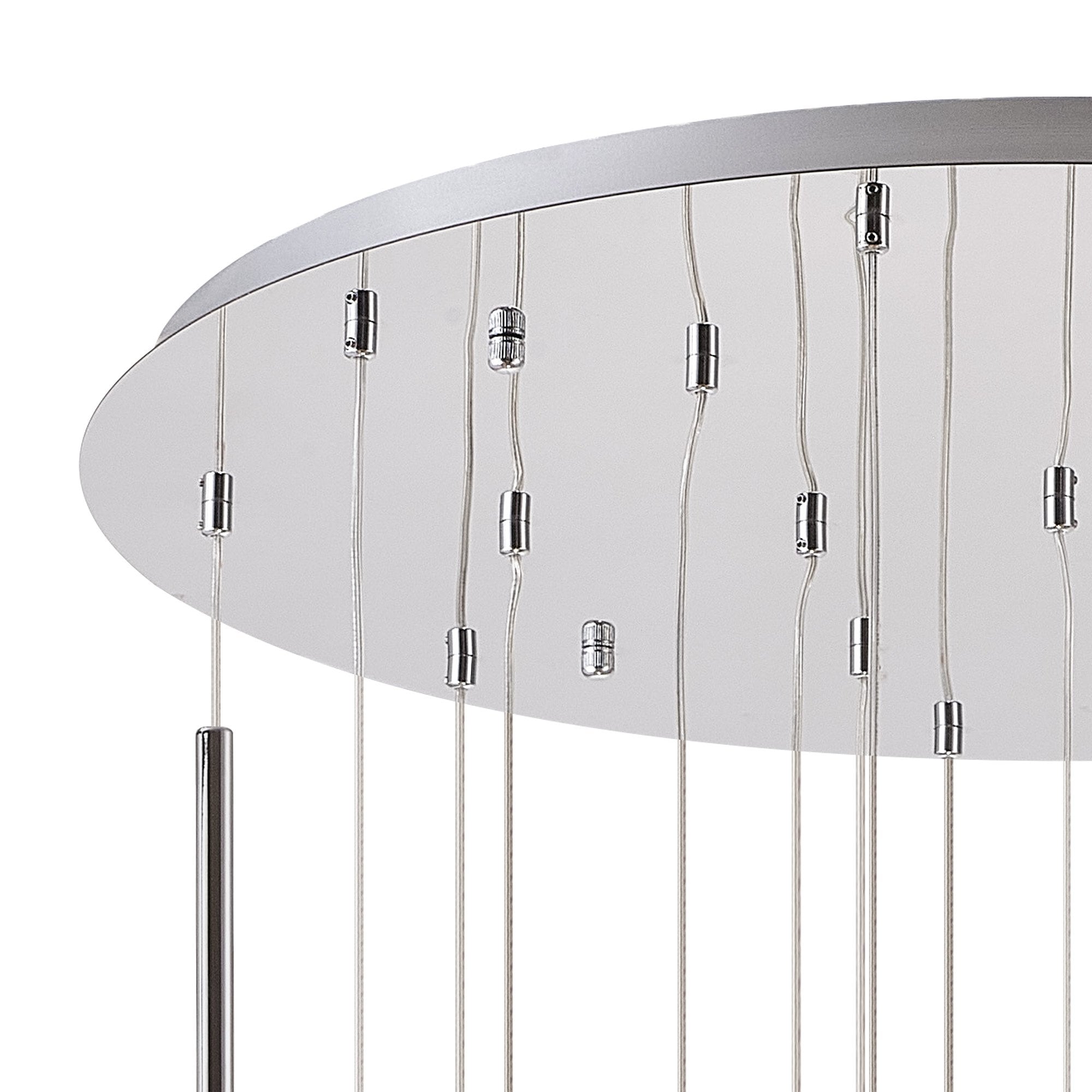 NLK05069 Paris 19 Light Round Pendant Polished Chrome Crystal
