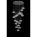 NLK05069 Paris 19 Light Round Pendant Polished Chrome Crystal