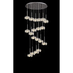 NLK05069 Paris 19 Light Round Pendant Polished Chrome Crystal