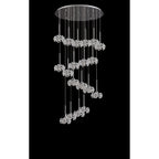 NLK05069 Paris 19 Light Round Pendant Polished Chrome Crystal