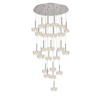 NLK05079 Paris 24 Light Round Pendant Polished Chrome Crystal