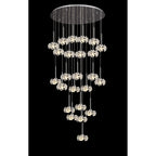 NLK05079 Paris 24 Light Round Pendant Polished Chrome Crystal