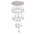NLK05079 Paris 24 Light Round Pendant Polished Chrome Crystal