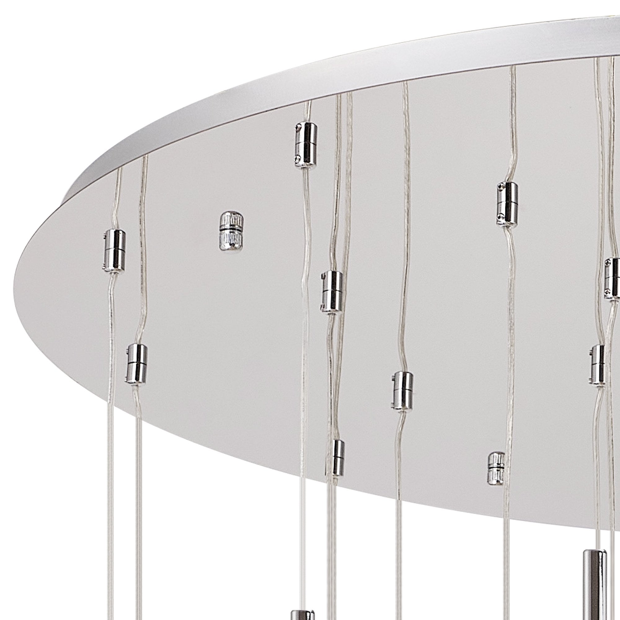 NLK05079 Paris 24 Light Round Pendant Polished Chrome Crystal