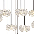 NLK05079 Paris 24 Light Round Pendant Polished Chrome Crystal