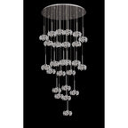NLK05079 Paris 24 Light Round Pendant Polished Chrome Crystal