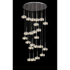 NLK05079 Paris 24 Light Round Pendant Polished Chrome Crystal