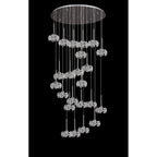 NLK05079 Paris 24 Light Round Pendant Polished Chrome Crystal