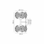 NLK05099 Paris 2 Light Wall Light Polished Chrome Crystal