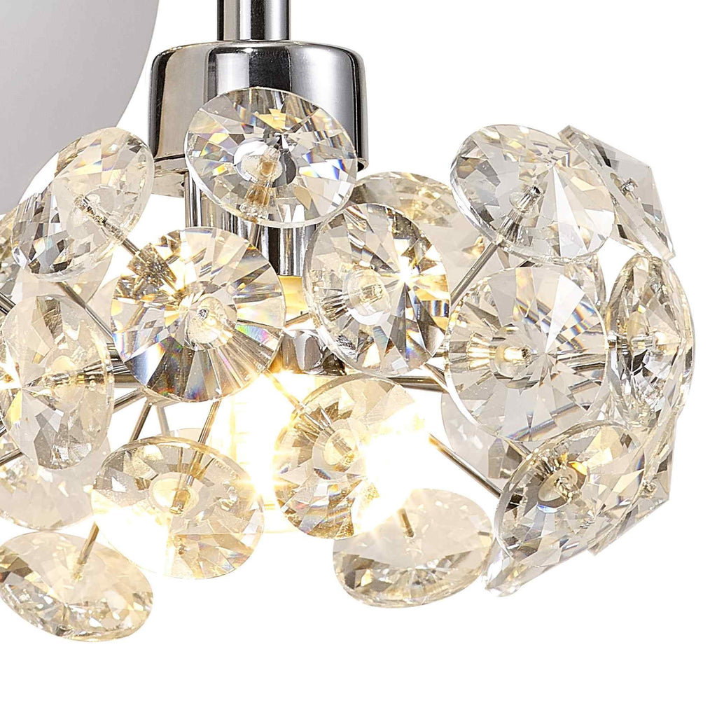 NLK05099 Paris 2 Light Wall Light Polished Chrome Crystal