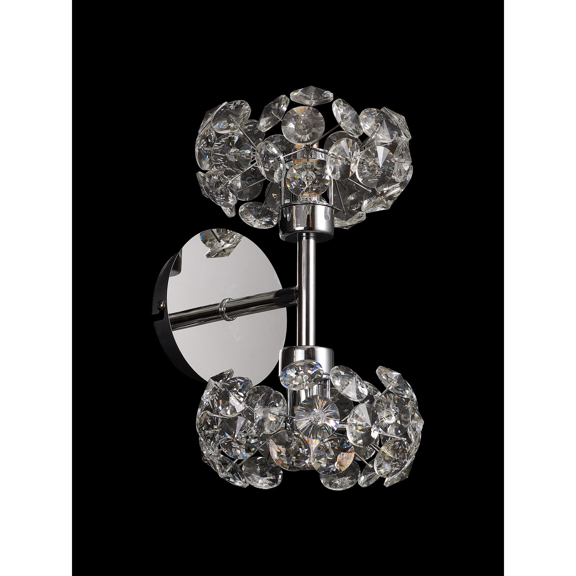 NLK05099 Paris 2 Light Wall Light Polished Chrome Crystal