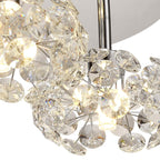NLK05109 Paris 3 Light Flush Ceiling Light Polished Chrome Crystal