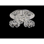 NLK05109 Paris 3 Light Flush Ceiling Light Polished Chrome Crystal
