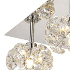NLK05119 Paris 4 Light Flush Ceiling Light Polished Chrome Crystal