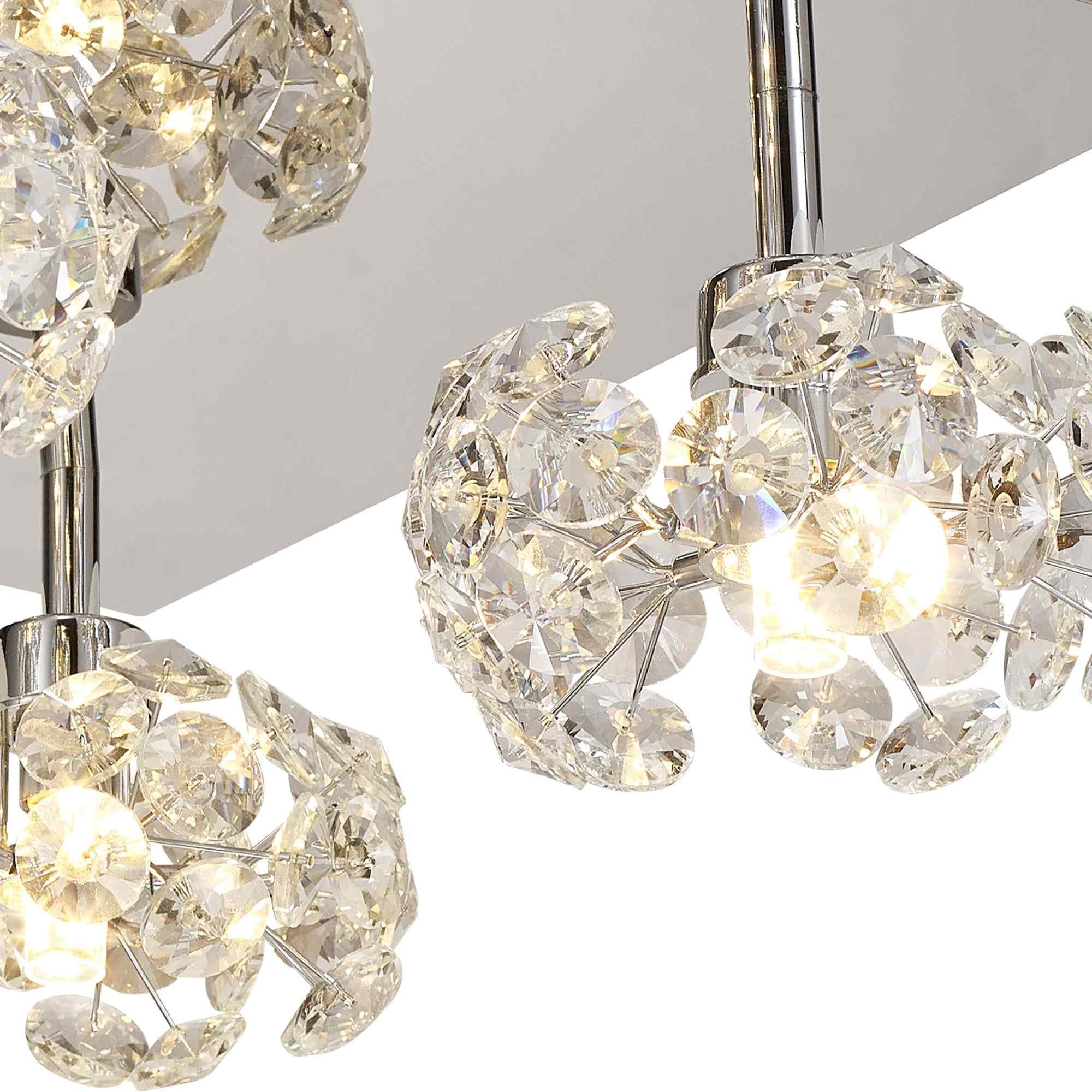 NLK05119 Paris 4 Light Flush Ceiling Light Polished Chrome Crystal