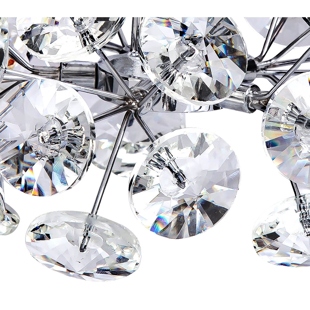 NLK05119 Paris 4 Light Flush Ceiling Light Polished Chrome Crystal
