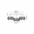 NLK05129 Paris 5 Light Flush Ceiling Light Polished Chrome Crystal