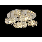 NLK05129 Paris 5 Light Flush Ceiling Light Polished Chrome Crystal