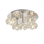 NLK05129 Paris 5 Light Flush Ceiling Light Polished Chrome Crystal