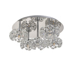 NLK05129 Paris 5 Light Flush Ceiling Light Polished Chrome Crystal