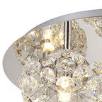 NLK05129 Paris 5 Light Flush Ceiling Light Polished Chrome Crystal