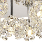 NLK05129 Paris 5 Light Flush Ceiling Light Polished Chrome Crystal